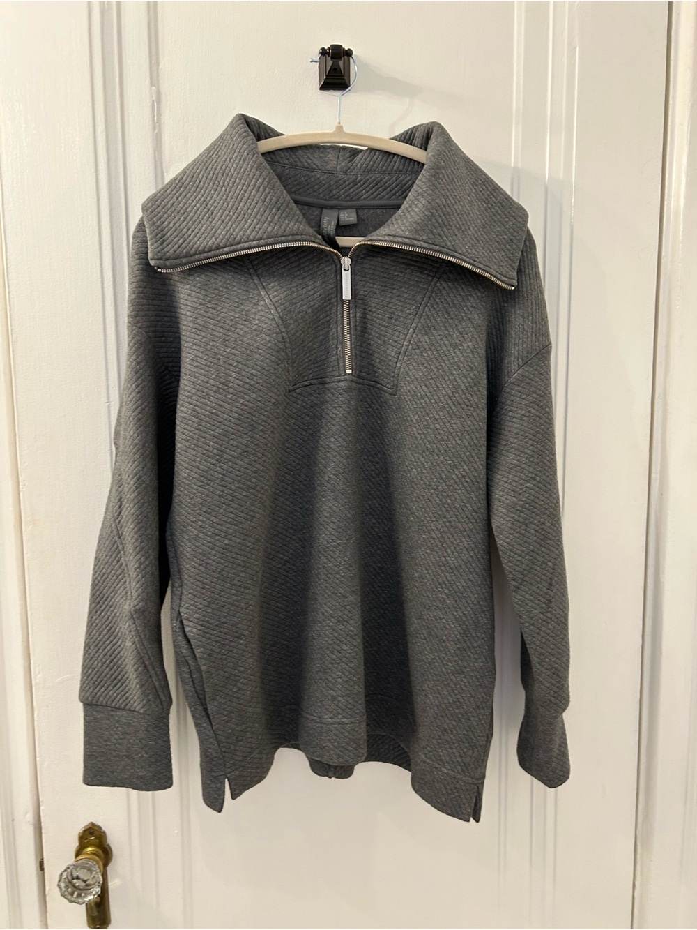 Sweaty Betty Men's Zip-Up Funnel Neck Sweater - Gray